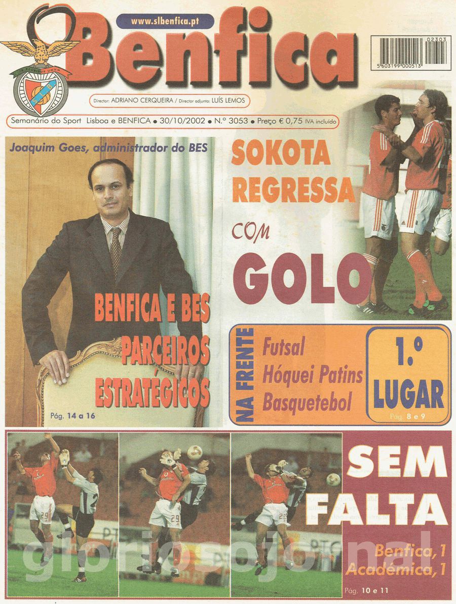 jornal o benfica 3053 2002-10-30